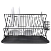  Suszarka do naczyń ociekacz dwupoziomowy metalowy czarny - zdj. dodatkowe 1