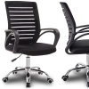 Fotel biurowy obrotowy na kółkach wentylowany do 150 kg - czarny