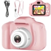 Aparat cyfrowy dla dzieci 5 gier 2'' microSD - różowy