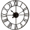 Zegar ścienny retro cyfry rzymskie LOFT śr. 50 cm - czarny