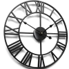  Zegar ścienny retro cyfry rzymskie LOFT śr. 50 cm - czarny - zdj. dodatkowe 1
