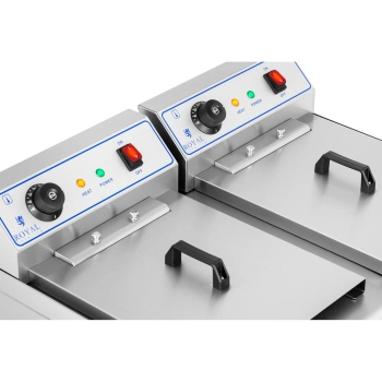  Frytownica podwójna dwukomorowa z kranami 400V - 2x10L - zdj. dodatkowe 5