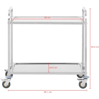  Wózek kelnerski 2 półkowy za stali nierdzewnej - zdj. dodatkowe 6