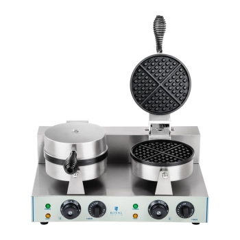  Gofrownica okrągła podwójna TEFLON gofry o średnicy 18,5cm - zdj. dodatkowe 1