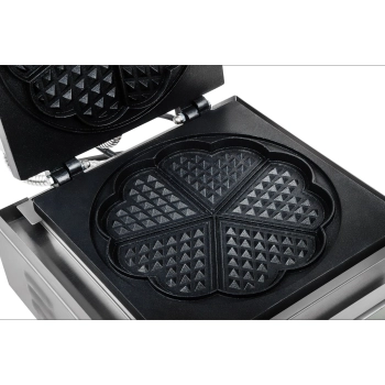  Gofrownica pokryta teflonem do gofrów okrągłych rozeta serca śr. 21cm - zdj. dodatkowe 2