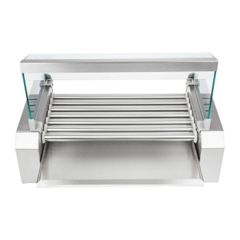  Grill rolkowy z pokrywą roller grill podgrzewacz do parówek 7 rolek - zdj. dodatkowe 1