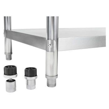  Stół do kuchni blat roboczy ze stali nierdzewnej z rantem i dolną półką 200x60cm - zdj. dodatkowe 4