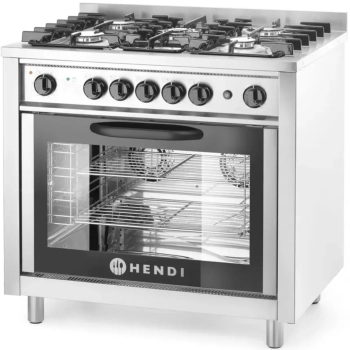  Kuchnia gazowa 5 palników z piekarnikiem konwekcyjnym - Hendi 225707 - zdj. dodatkowe 2