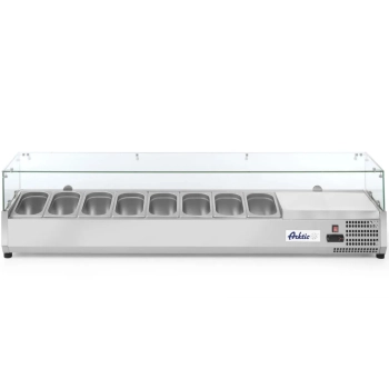 Nadstawa chłodnicza przeszklona z witryną 8 x GN 1/4 - Hendi 232927