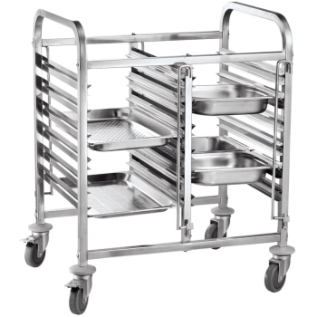 Wózek do transportu pojemników podwójny 12 x GN 1/1 - Hendi 810569