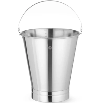 Wiadro gastronomiczne do kuchni stalowe z pierścieniem - Hendi 516706