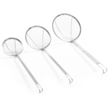  Cedzak sitko do smażenia w głębokim oleju ze stali nierdzewnej śr. 120 mm - Hendi 640203 - zdj. dodatkowe 1