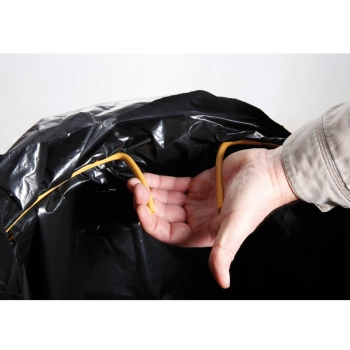  Metalowy stojak cateringowy na worki na śmieci z żelaznym wiekiem 120l - zdj. dodatkowe 3