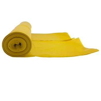  Worki na odpadki śmieci grube 80 mikr. wytrzymałe rolka 15szt. - żółte 120L - zdj. dodatkowe 2