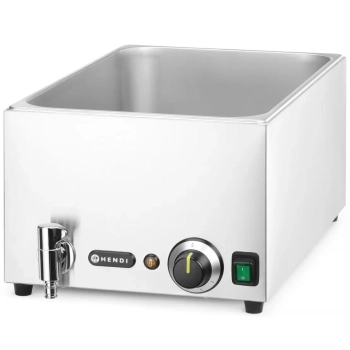 Bemar nastawny elektryczny wodny do GN1/1 150mm z kranikiem - Hendi 238912