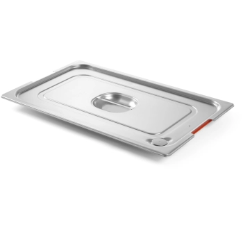  Pokrywka do pojemnika GN Profi Line z uszczelką silikonową i wycięciem na uchwyty GN1/2 265x325mm stal - Hendi 804322 - zdj. dodatkowe 1