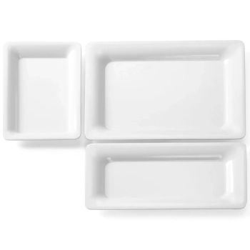  Taca ekspozycyjna bufetowa do potraw z melaminy GN2/4 wys. 20mm biała - Hendi 566053 - zdj. dodatkowe 2