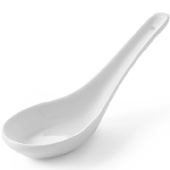 Łyżeczka do sosów i dipów TAPAS MINI biała porcelana zestaw 6szt. - Hendi 785324