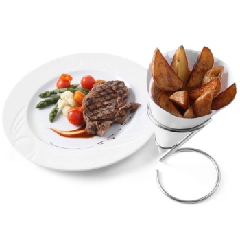  Stojak na torebkę typu rożek do frytek i przekąsek stal nierdzewna wys. 175 mm - Hendi 630907 - zdj. dodatkowe 1