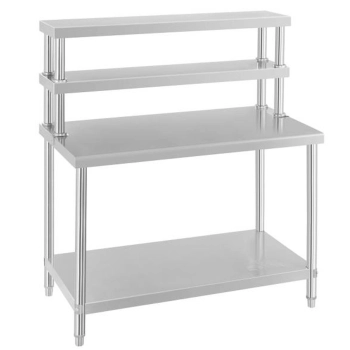  Stół roboczy gastronomiczny ze stali nierdzewnej z nadstawką 120x60cm - zdj. dodatkowe 1