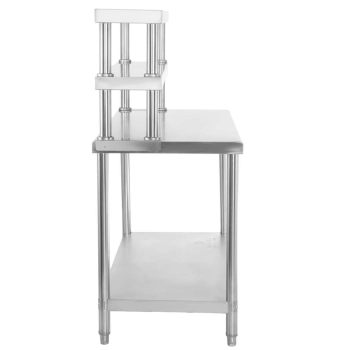  Stół roboczy gastronomiczny ze stali nierdzewnej z nadstawką 120x60cm - zdj. dodatkowe 2