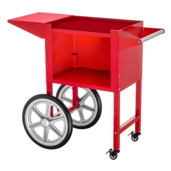  Profesjonalna wydajna maszyna do popcornu mobilna na wózku 230V 1.5kW czerwona - zdj. dodatkowe 9