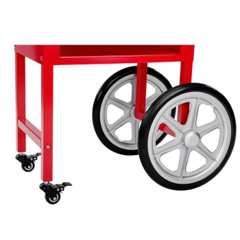  Profesjonalna wydajna maszyna do popcornu mobilna na wózku 230V 1.5kW czerwona - zdj. dodatkowe 10