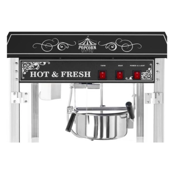 Profesjonalna wydajna maszyna do popcornu nastawna 230V 1.6kW czarna - zdj. dodatkowe 4