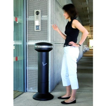  Popielniczka wolnostojąca zewnętrzna czarna z pojemnikiem 15L - zdj. dodatkowe 1