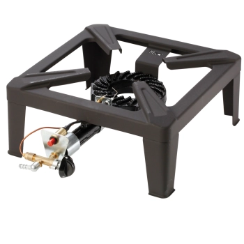  Kuchenka gazowa przemysłowa taboret MEGA ZEUS 7kW 40x40cm z płomiennikiem i piezo zapalnikiem - zdj. dodatkowe 1