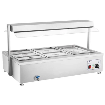  Bemar wodny podgrzewacz wolnostojący z kranem 6 x GN 150mm 55L Royal Catering - zdj. dodatkowe 1