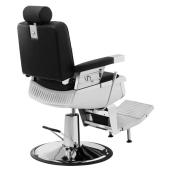  Profesjonalny fotel fryzjerski barberski z podnóżkiem obrotowy LUXURIA Physa czarny - zdj. dodatkowe 5