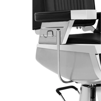  Profesjonalny fotel fryzjerski barberski z podnóżkiem obrotowy LUXURIA Physa czarny - zdj. dodatkowe 7