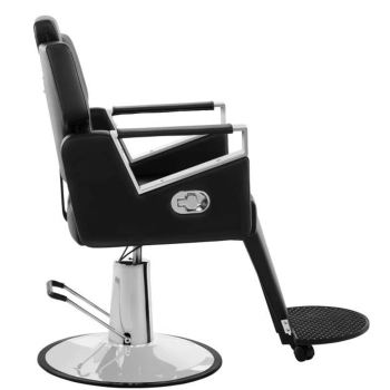  Profesjonalny fotel fryzjerski barberski z podnóżkiem obrotowy TURIN Physa czarny - zdj. dodatkowe 4