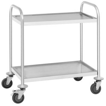  Wózek kelnerski cateringowy 2 półkowy ze stali nierdzewnej do 150kg - zdj. dodatkowe 1
