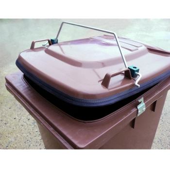  Kosz pojemnik kubeł GASTRO ze szczelną pokrywą na śmieci odpady bio spożywcze - brązowy 120L - zdj. dodatkowe 3