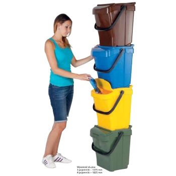  Kosz pojemnik do segregacji sortowania śmieci URBA PLUS 40L - zielony - zdj. dodatkowe 4