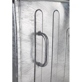  Metalowy kontener na odpady śmieci popiół ogniotrwały 1100L EU - zdj. dodatkowe 7