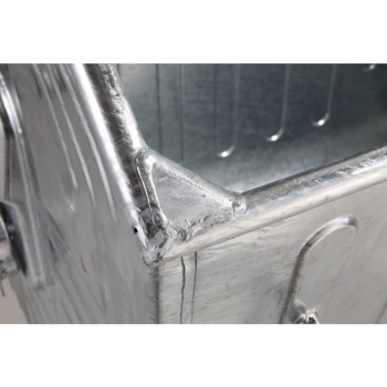  Metalowy kontener na odpady śmieci popiół ogniotrwały 1100L EU - zdj. dodatkowe 8