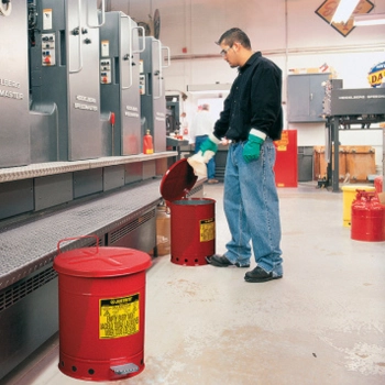  Kosz na odpady łatwopalne i zaolejone czyściwo szmaty - atesty FM / UL poj. 53L - zdj. dodatkowe 2