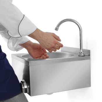  Umywalka kuchenna bezdotykowa ze stali nierdzewnej ścienna Hendi 810316 - zdj. dodatkowe 1