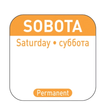 Naklejki food safety na pojemniki wielokrotnego użytku Sobota PL RU EN 1000 szt. Hendi 850121