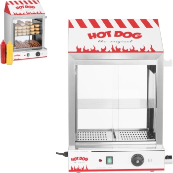  Podgrzewacz witryna grzewcza do 200 hot dogów parówek 50 bułek 2000W Royal Catering RCHW 2000 - zdj. dodatkowe 1