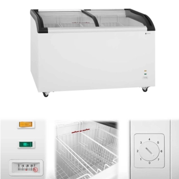  Zamrażarka skrzyniowa sklepowa handlowa z zamkiem i przeszkloną górą do -25deg;C 355L - zdj. dodatkowe 1