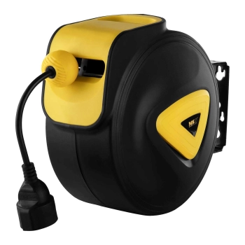  Zwijacz automatyczny bęben naścienny kablowy z przedłużaczem gniazdo AC230V / 10A / 50Hz dł. 11.5m - zdj. dodatkowe 4