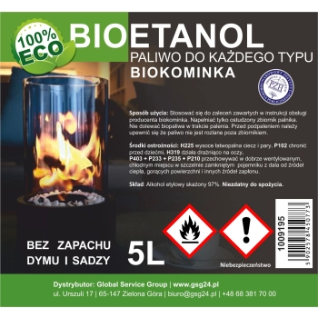  Bioalkohol bioetanol BIO paliwo do biokominka 5L - zdj. dodatkowe 1