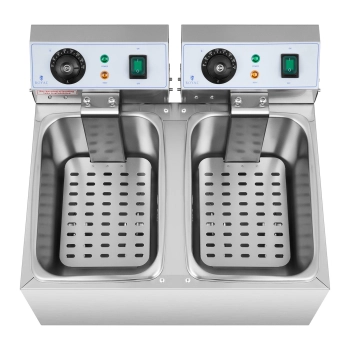  Frytownica podwójna gastronomiczna elektryczna 230 V 2 x 3200W 2 x 8 L - zdj. dodatkowe 4