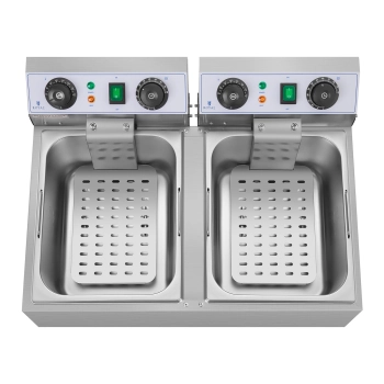  Frytownica nastawna gastronomiczna elektryczna TIMER 230 V 2 x 3200W 2 x 10 L - zdj. dodatkowe 3