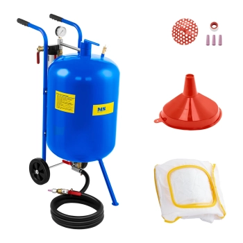  Mobilna piaskarka maszyna do piaskowania syfonowa na kółkach 79 L MSW - zdj. dodatkowe 1