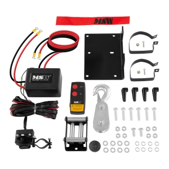  Wyciągarka wciągarka samochodowa off road na pilota lina 15 m uciąg 907 kg + Zblocze 2 T - zdj. dodatkowe 3